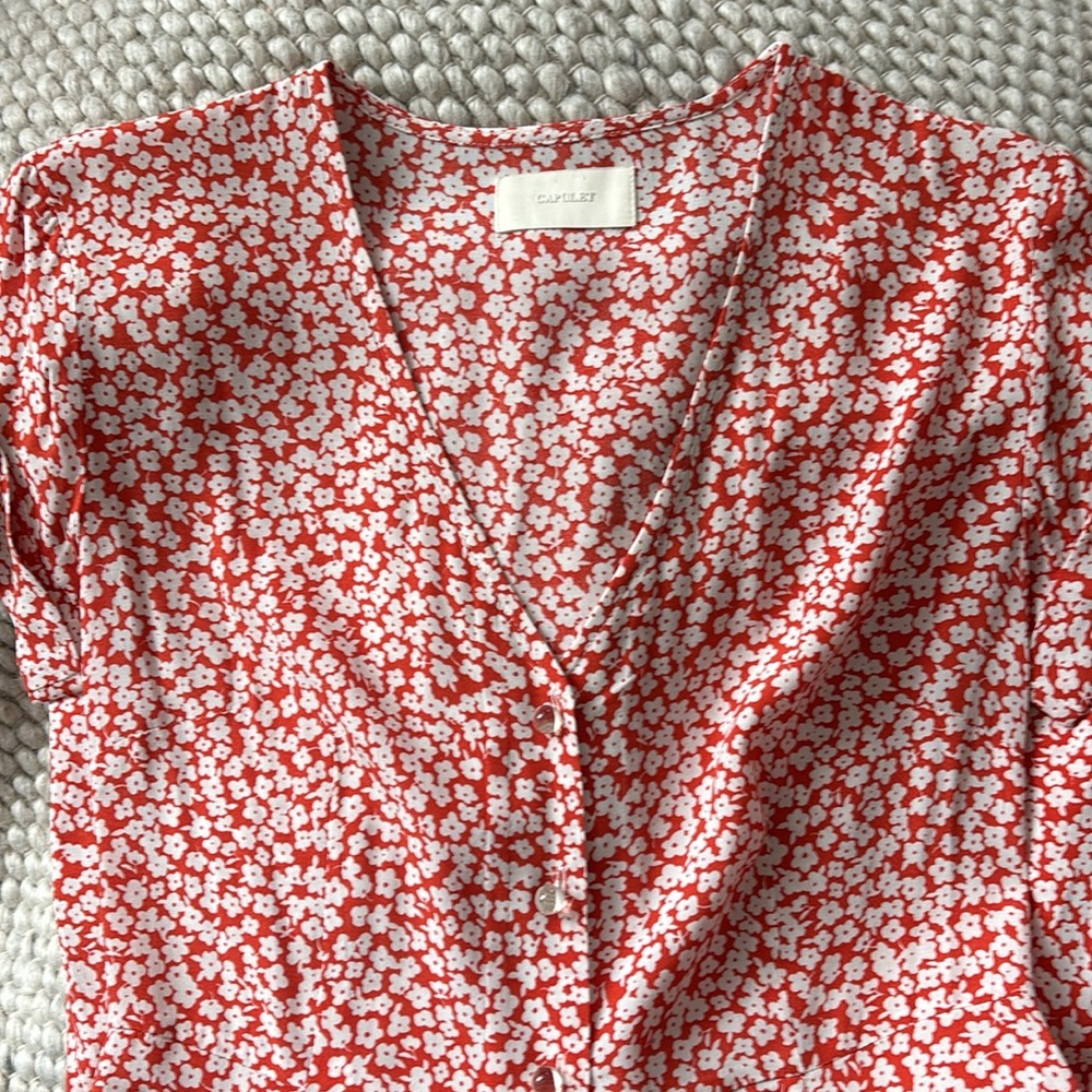 Capulet Red Floral Dress